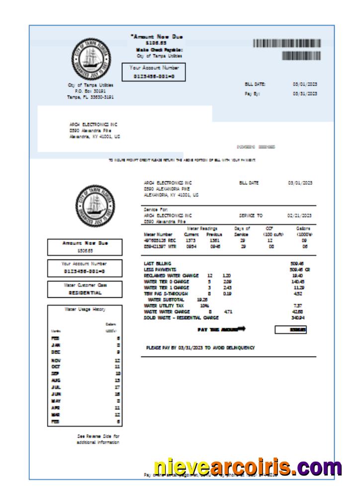 Florida water utility business bill